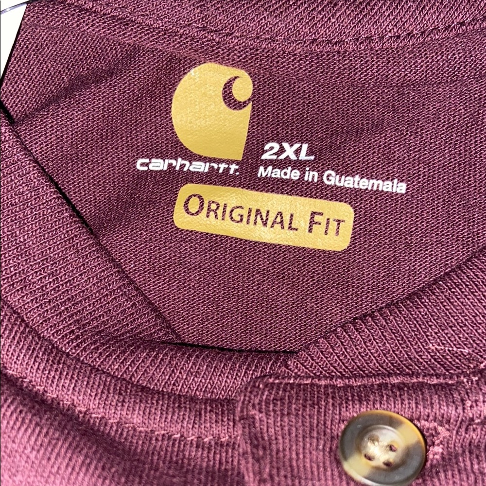Carhartt Men's Burgundy Shirt - Picture 7 of 7